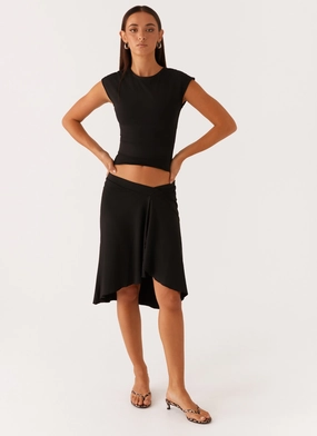 Freedom Move Shes A Lady Midi Skirt - Black