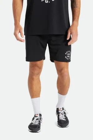Shield Crest Mesh Short - Black