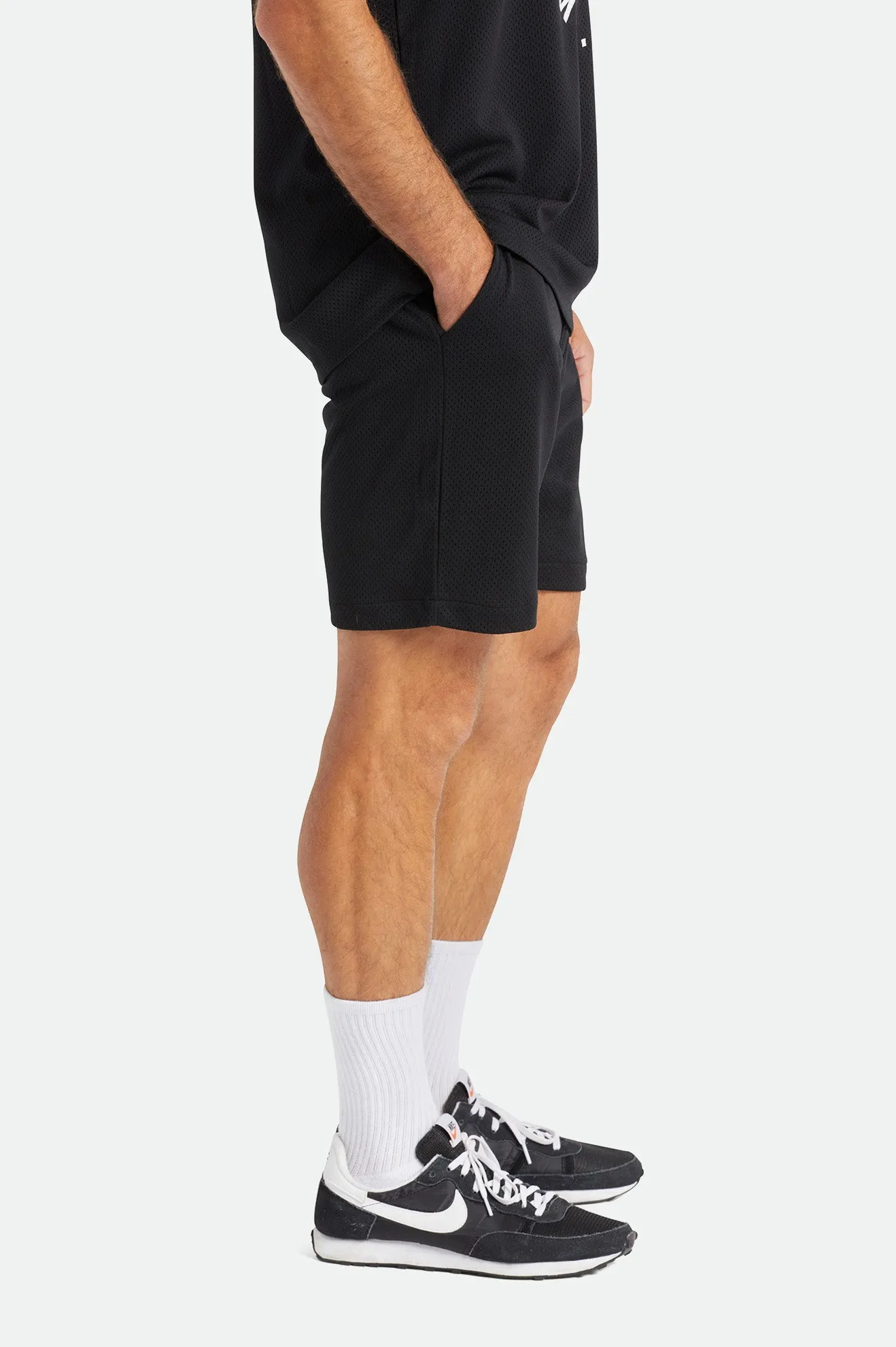Shield Crest Mesh Short - Black
