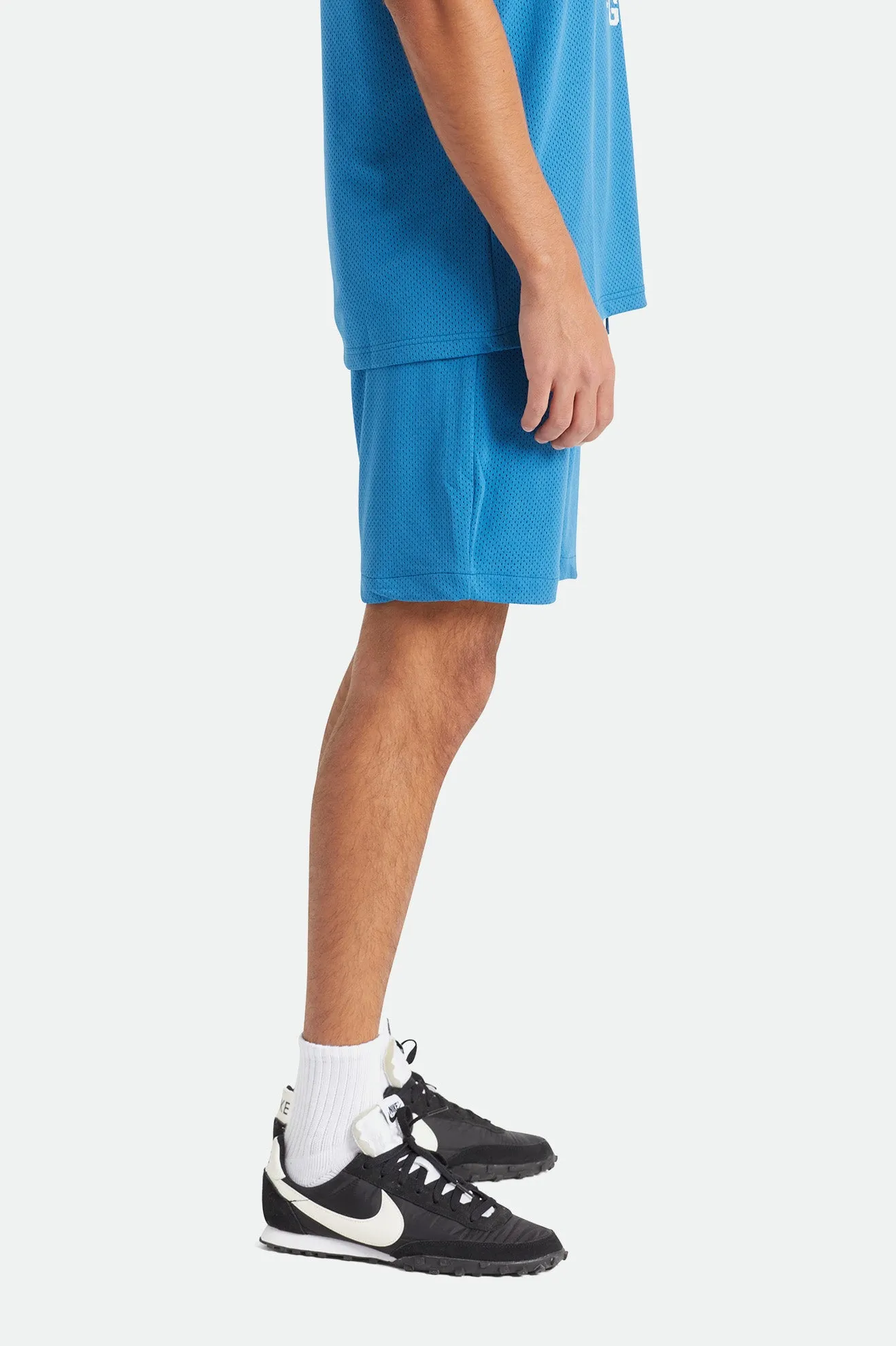 Shield Crest Mesh Short - Sky Blue