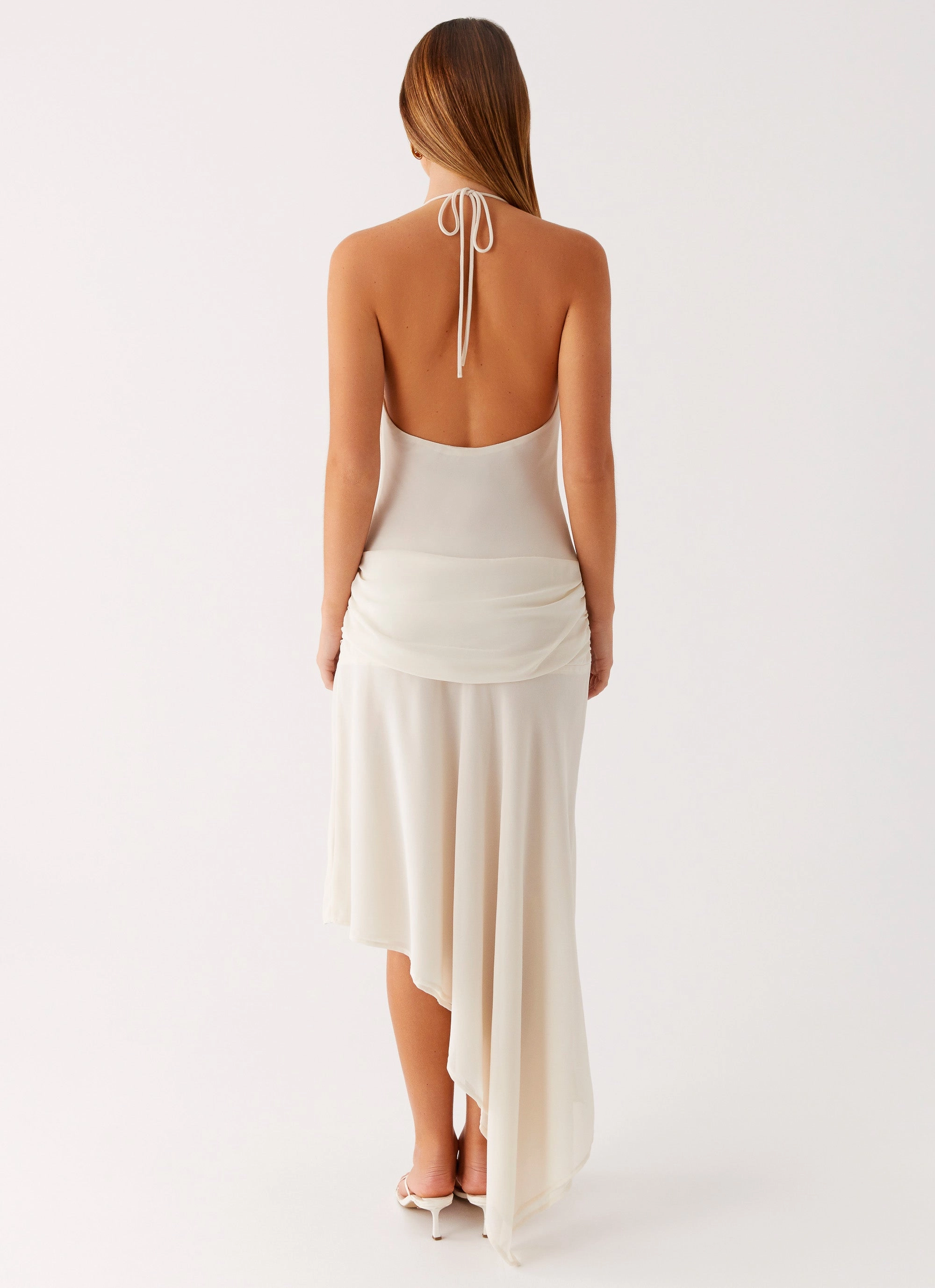 Nyra Midi Dress - Cream Easy-Storage Evening Event