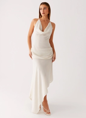 Nyra Midi Dress - Cream Bridal-Shower Effortless Vibe