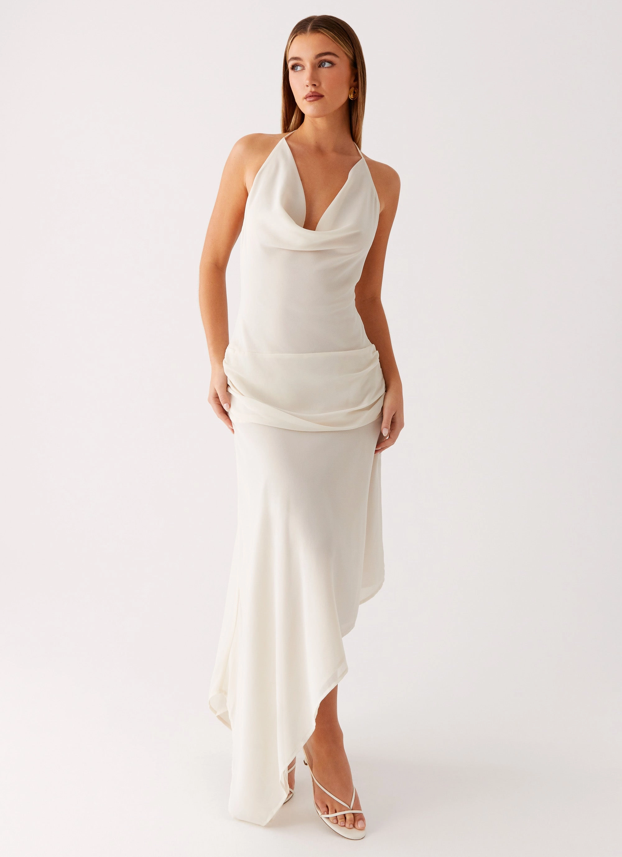 Nyra Midi Dress - Cream Bridal-Shower Effortless Vibe