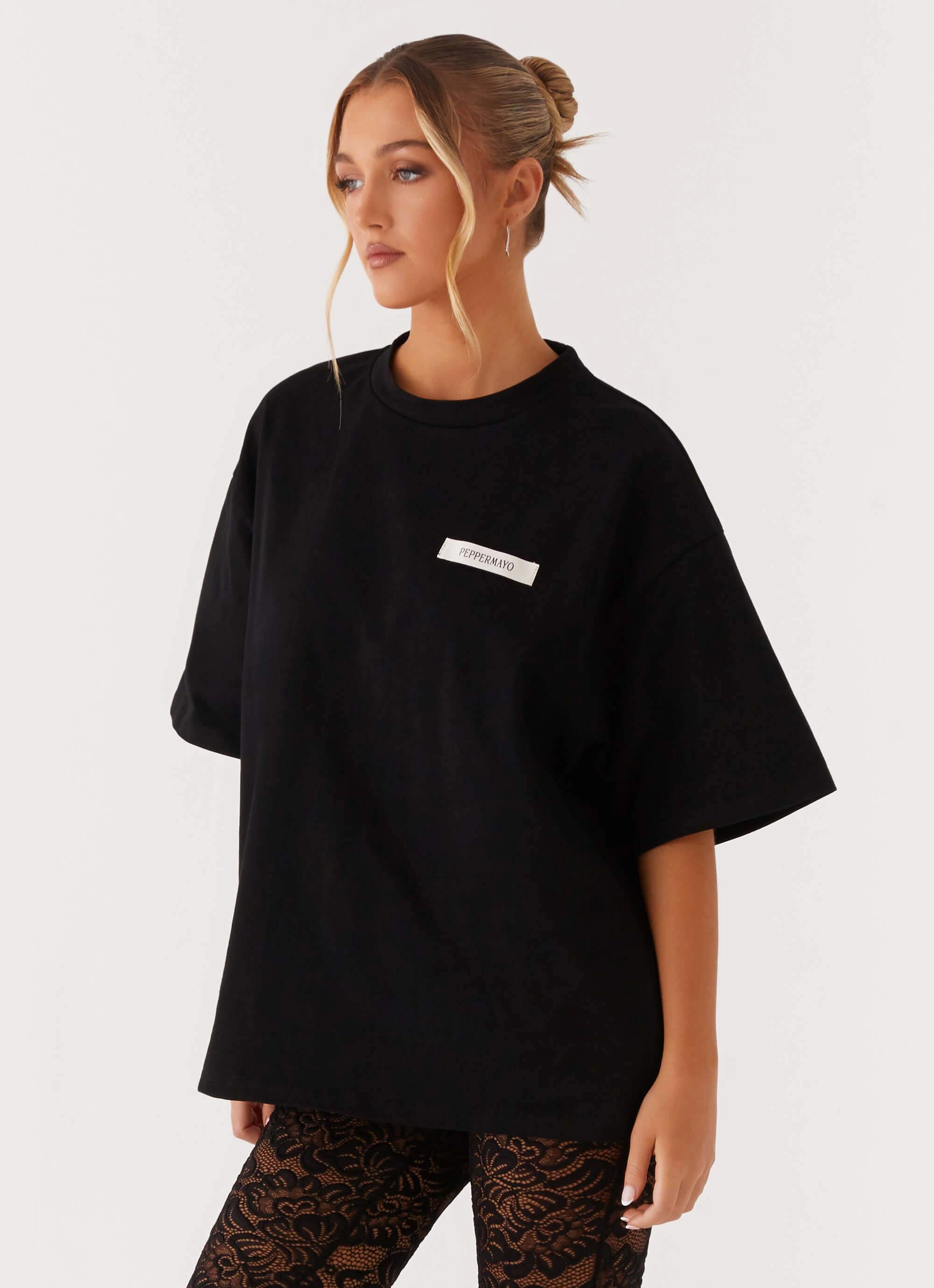 Signature Oversized Tee - Black VentedBack