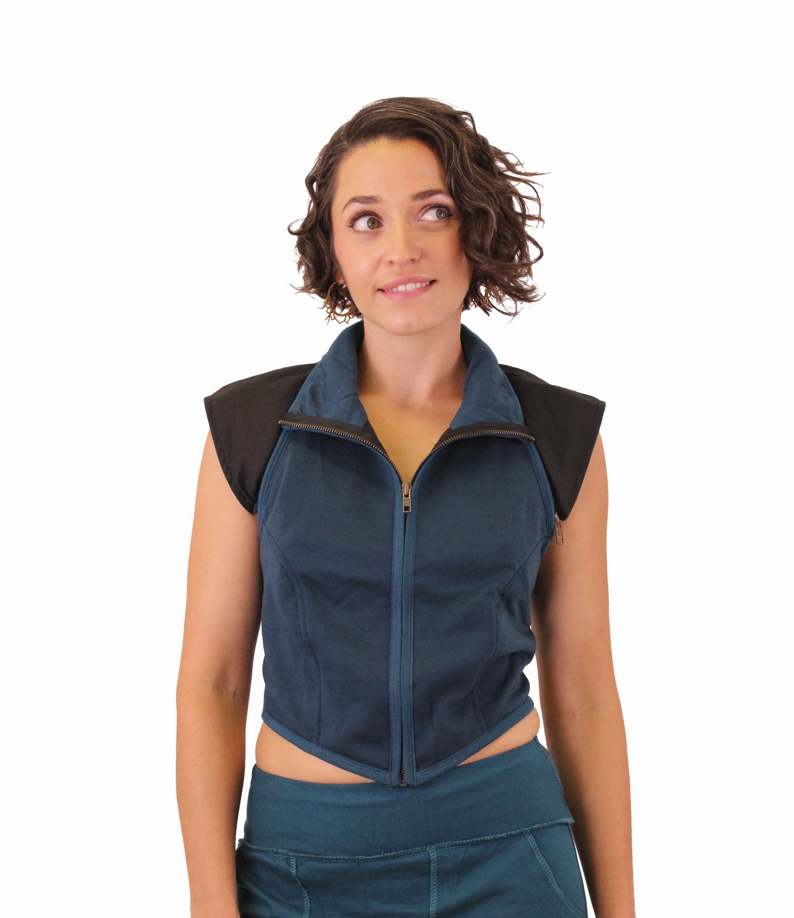AntiStaticInnerLining Zip Hood Sweatshirt Vest