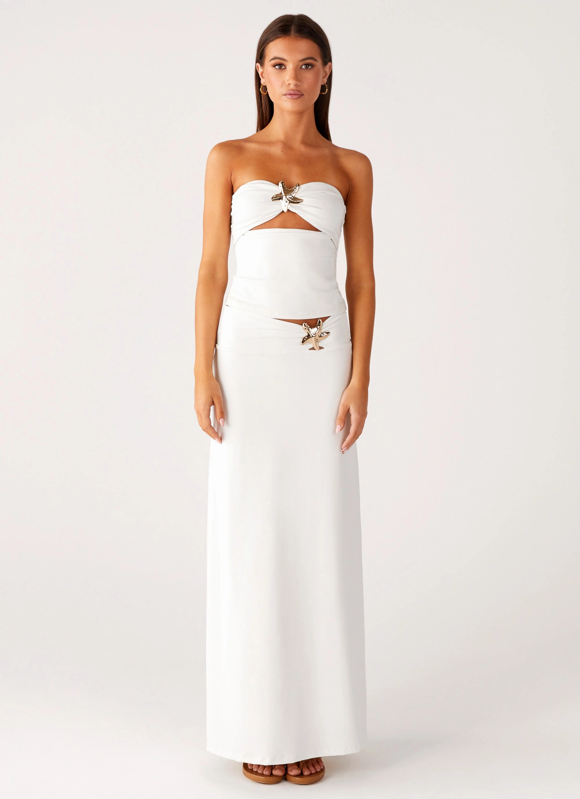 Shoreline Glow Maxi Skirt - Off White Layer-Friendly Fit Thermal regulation