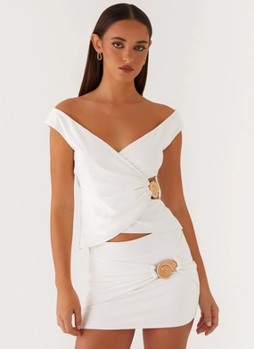Shoreline Mini Skirt - White Water resistant coating RegularFit