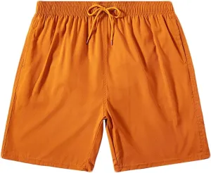 Shorts Men Casual Beach Swimming Surfing Truncks Shorts Relaxed Fit Quick Dry Men Drawstring Shorts Bright Color