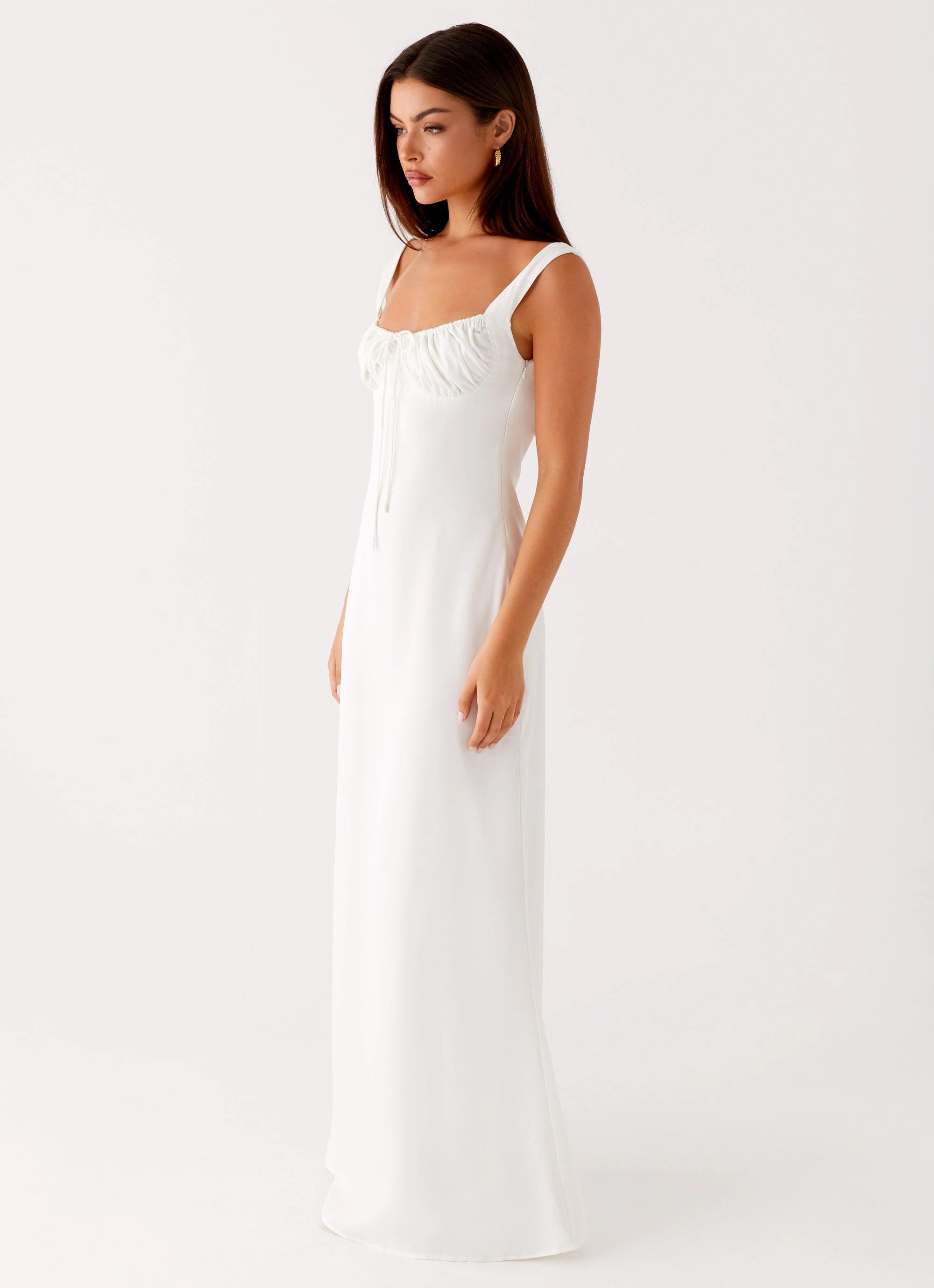 Light Comfort Flattering Layer Shyla Maxi Dress - Ivory