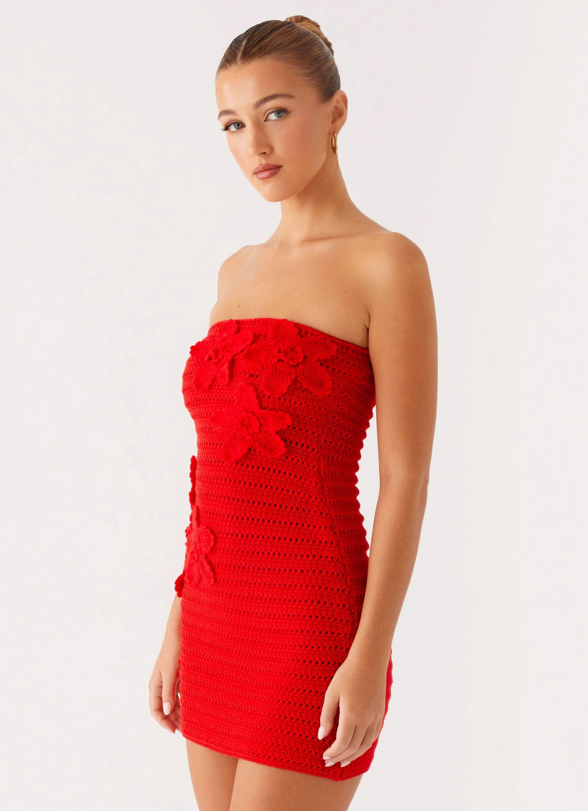 Comfy Detail Tailored Cut Sicily Mini Dress - Red