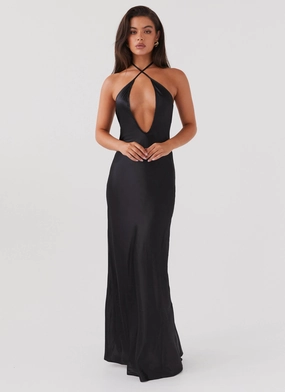 All Time Fresh Outfit Noir Symphony Maxi Dress - Black