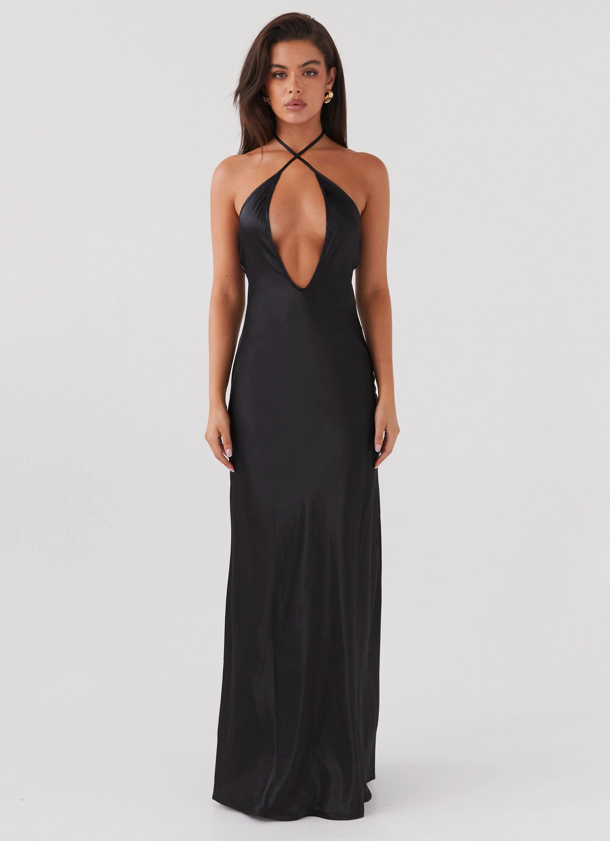 Noir Symphony Maxi Dress - Black Bold Look