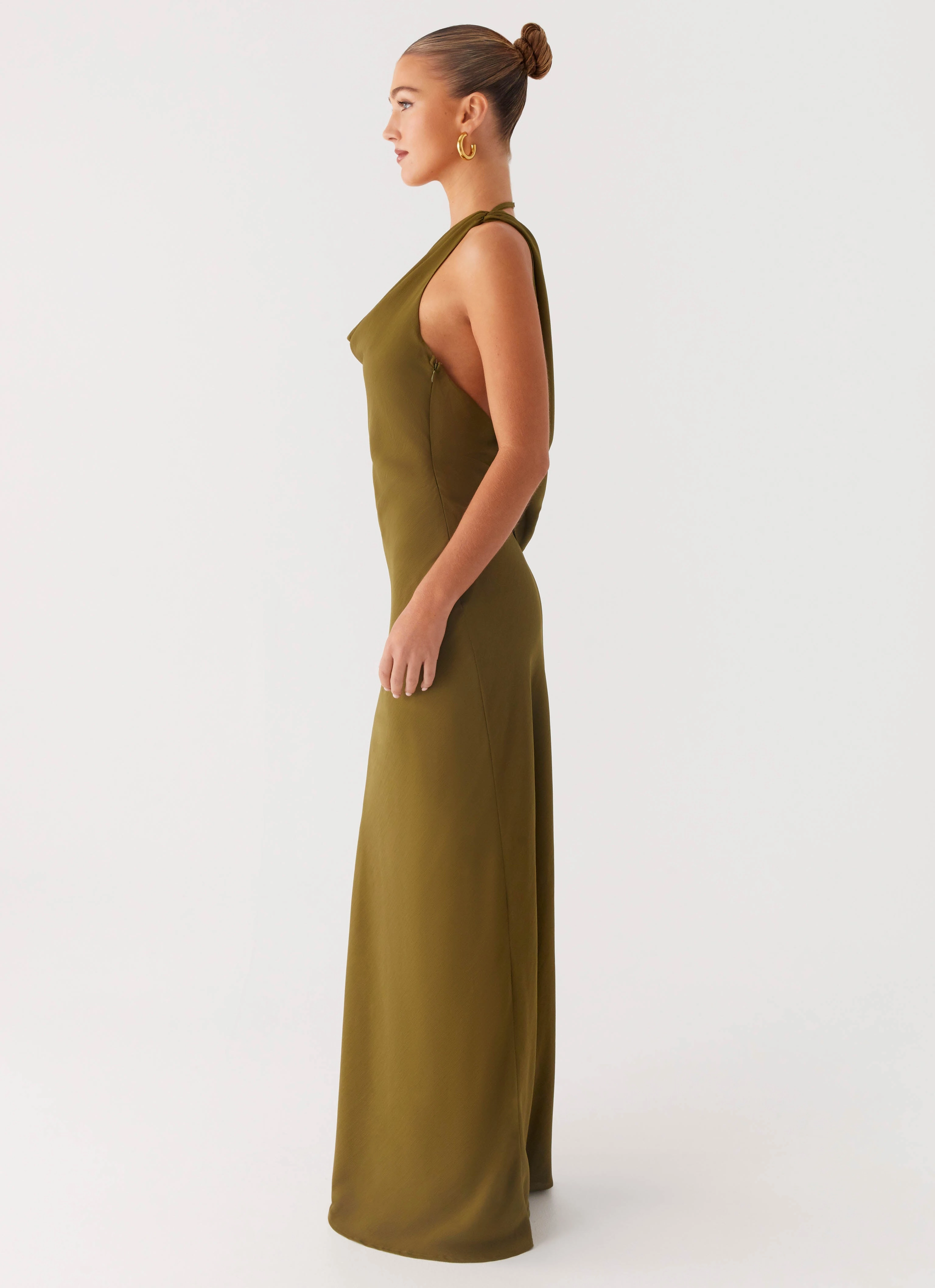 Relax Feel Beach Walk Opal Glow Maxi Dress - Khaki
