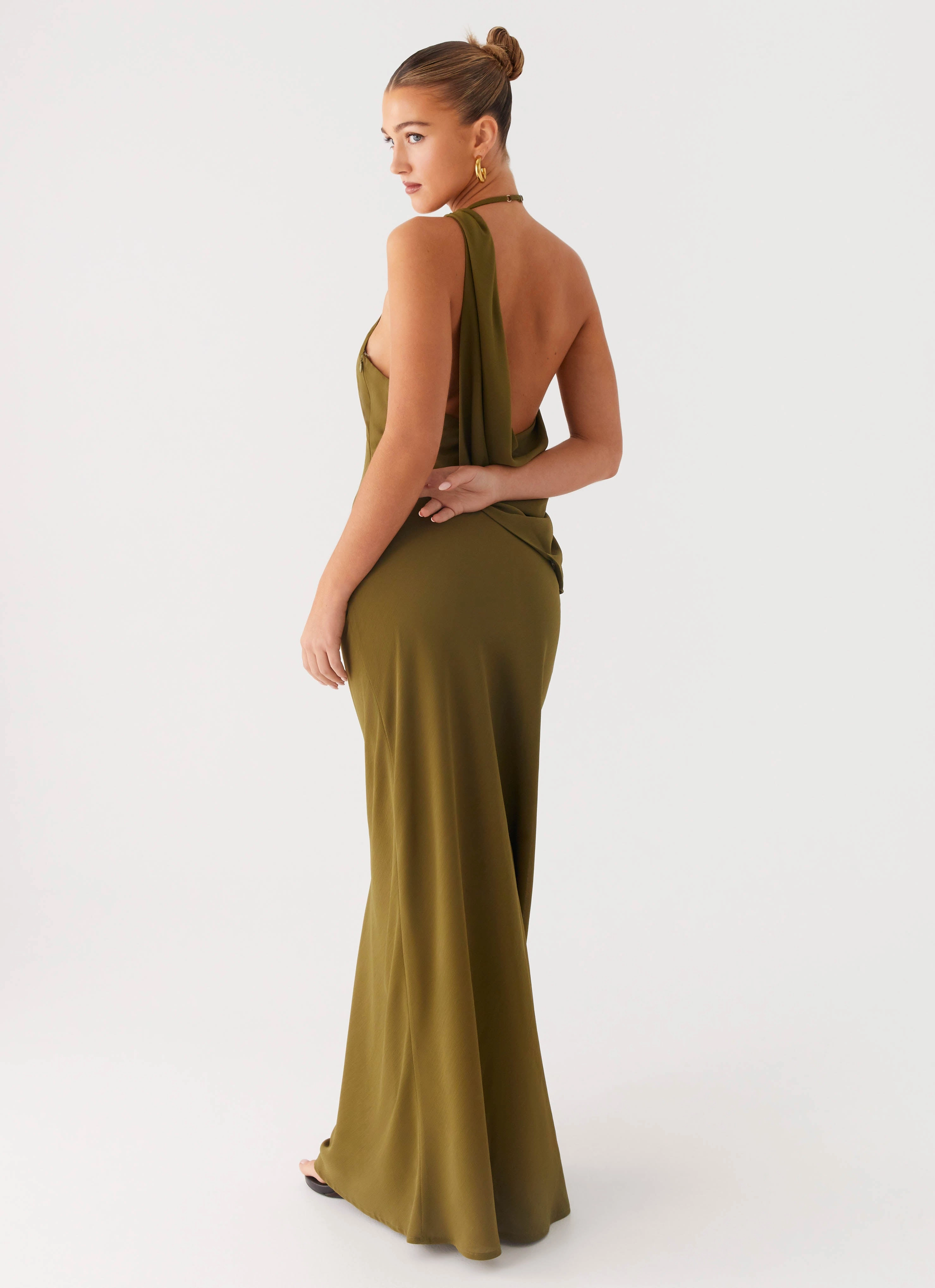 Opal Glow Maxi Dress - Khaki Flattering and Chic