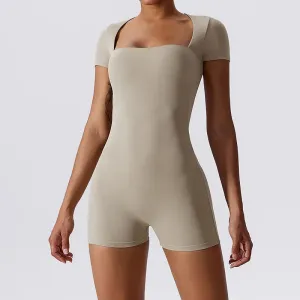 SIENNA Seamless Short Sleeve Yoga Jumpsuit
