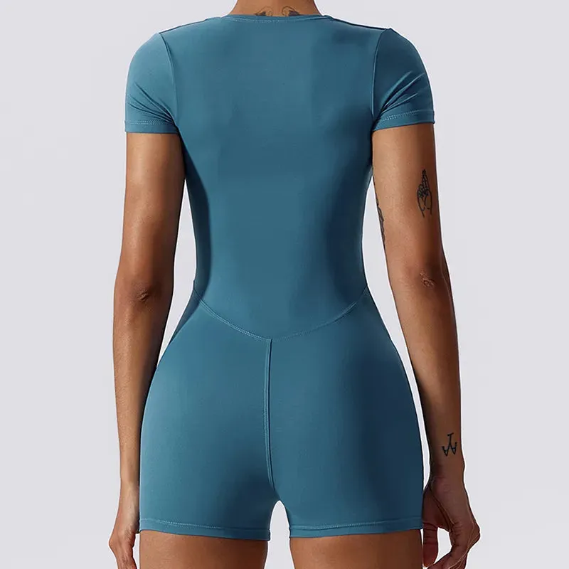 SIENNA Seamless Short Sleeve Yoga Jumpsuit