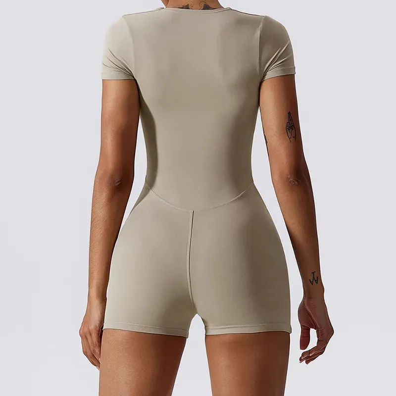 SIENNA Seamless Short Sleeve Yoga Jumpsuit