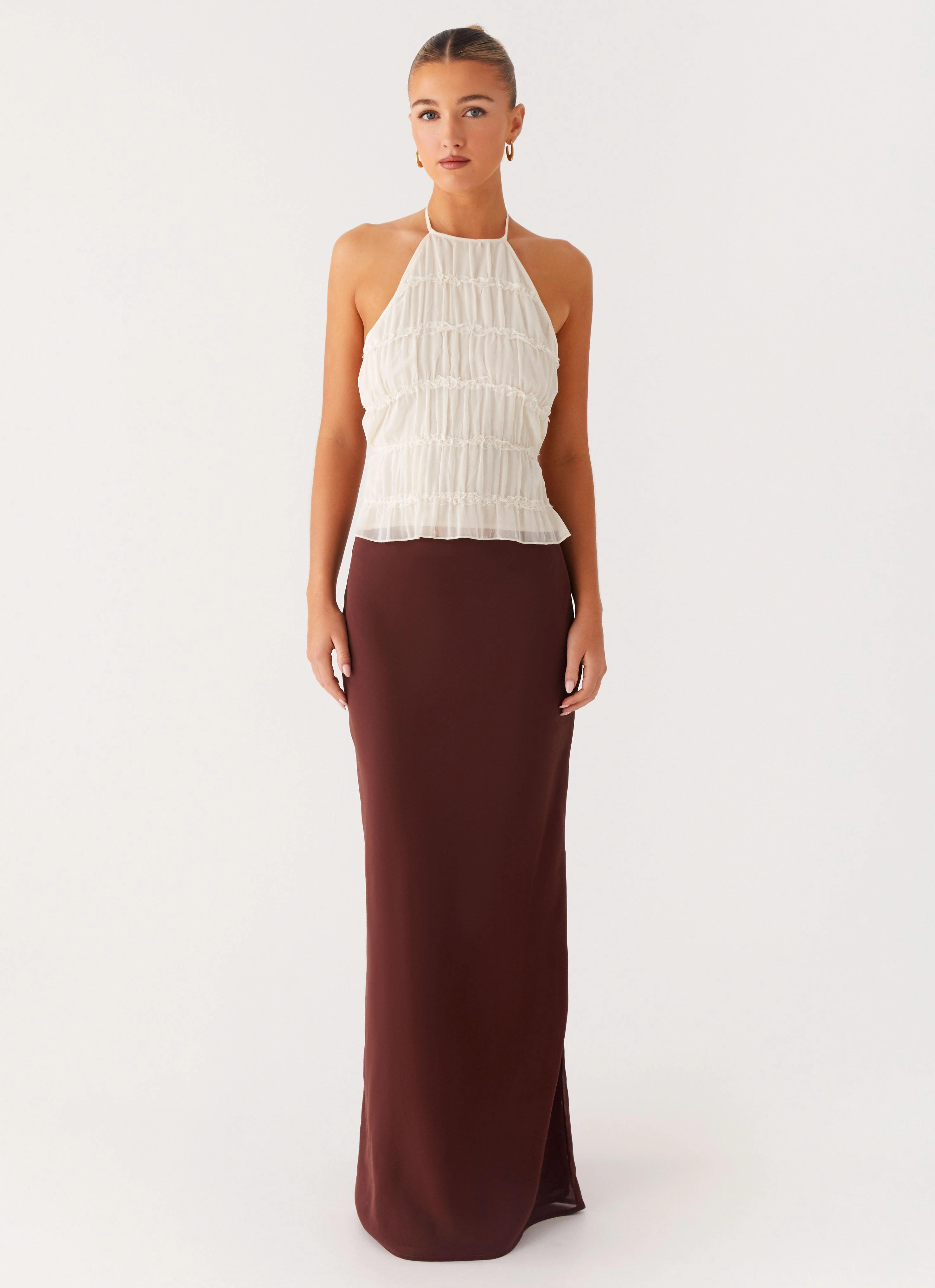 Fit For Movement Warm Layer Sienna Sunset Maxi Skirt - Chocolate
