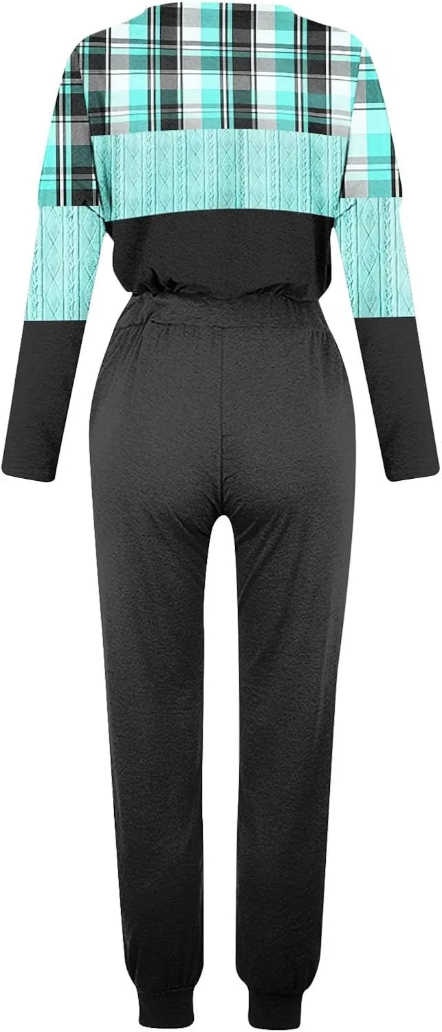 Silk Satin Pajamas Set Women Women's Two Outfit Long Sleeve Crewneck Pullover Tops and Long Pants Tracksuit Camisole