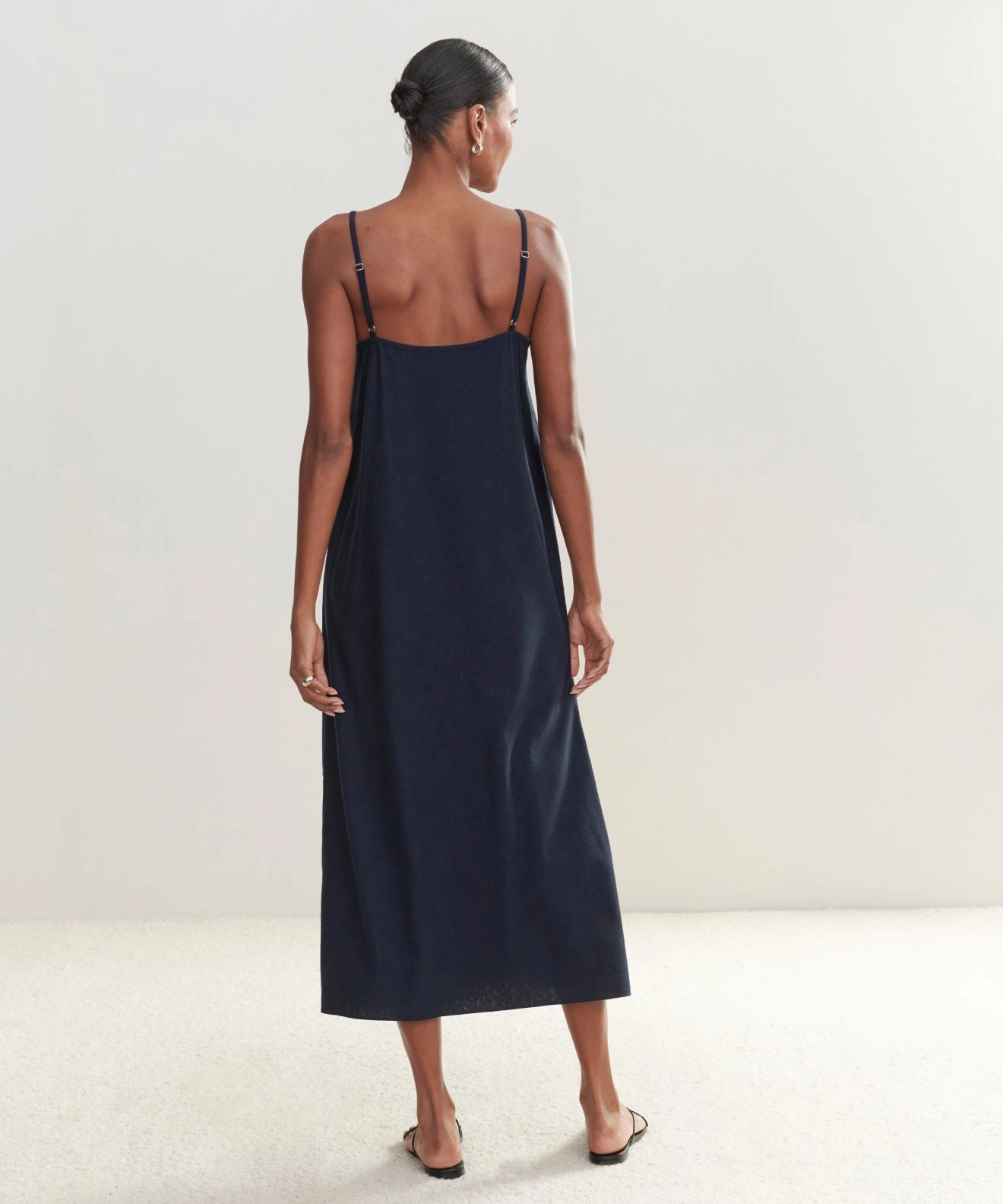 Riviera Slip Dress Layered-Sleeve Handmade