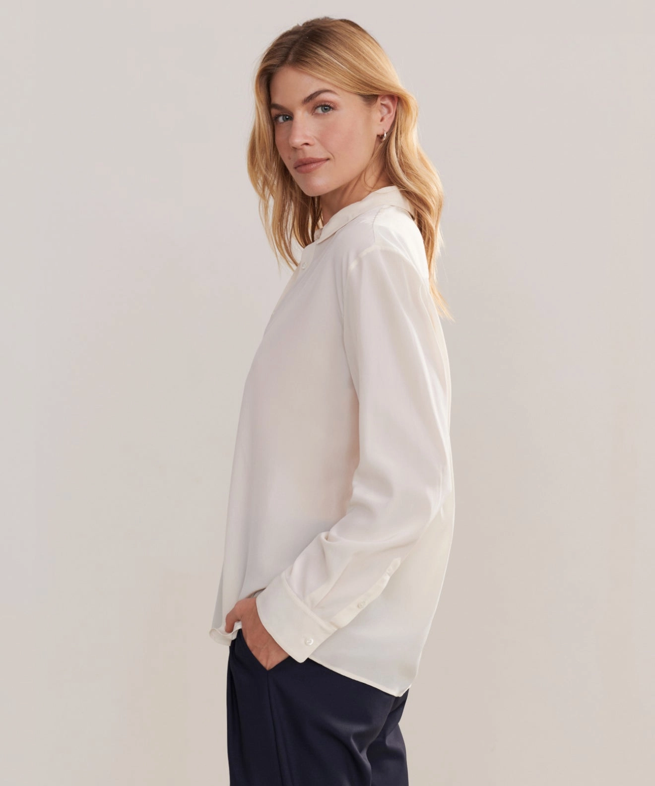 Silk Violette Shirt NonIrritatingStitching