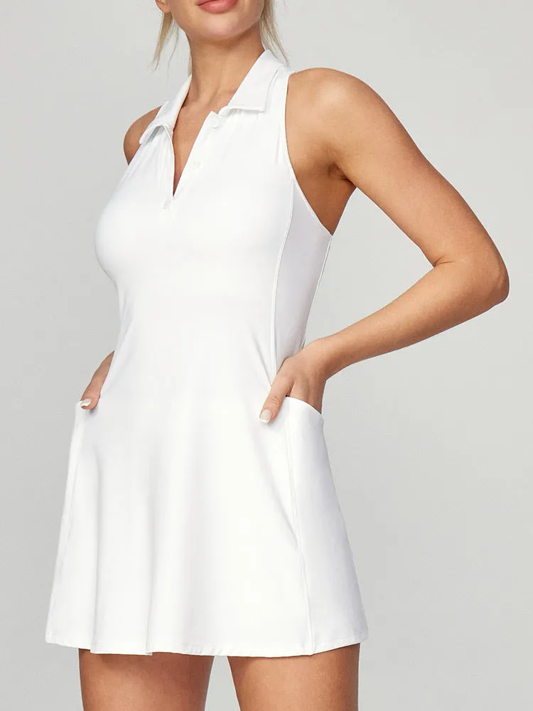 SilkFeel Tennis Dress With Built-in Bra & Shorts With Pockets