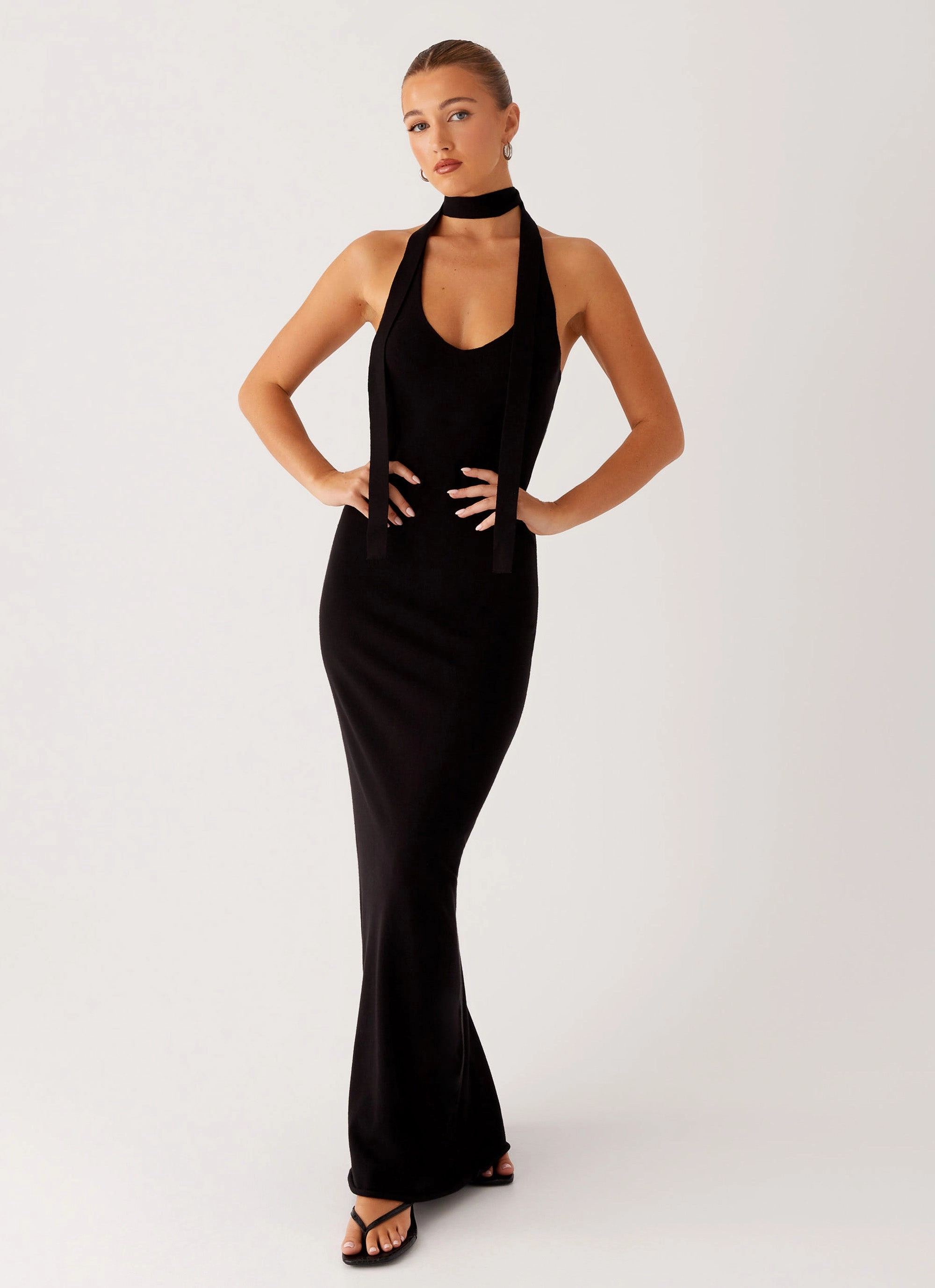 Young Edge Smart Pairing Eddie Knit Maxi Dress - Black