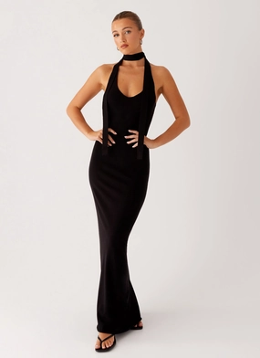 Young Edge Smart Pairing Eddie Knit Maxi Dress - Black