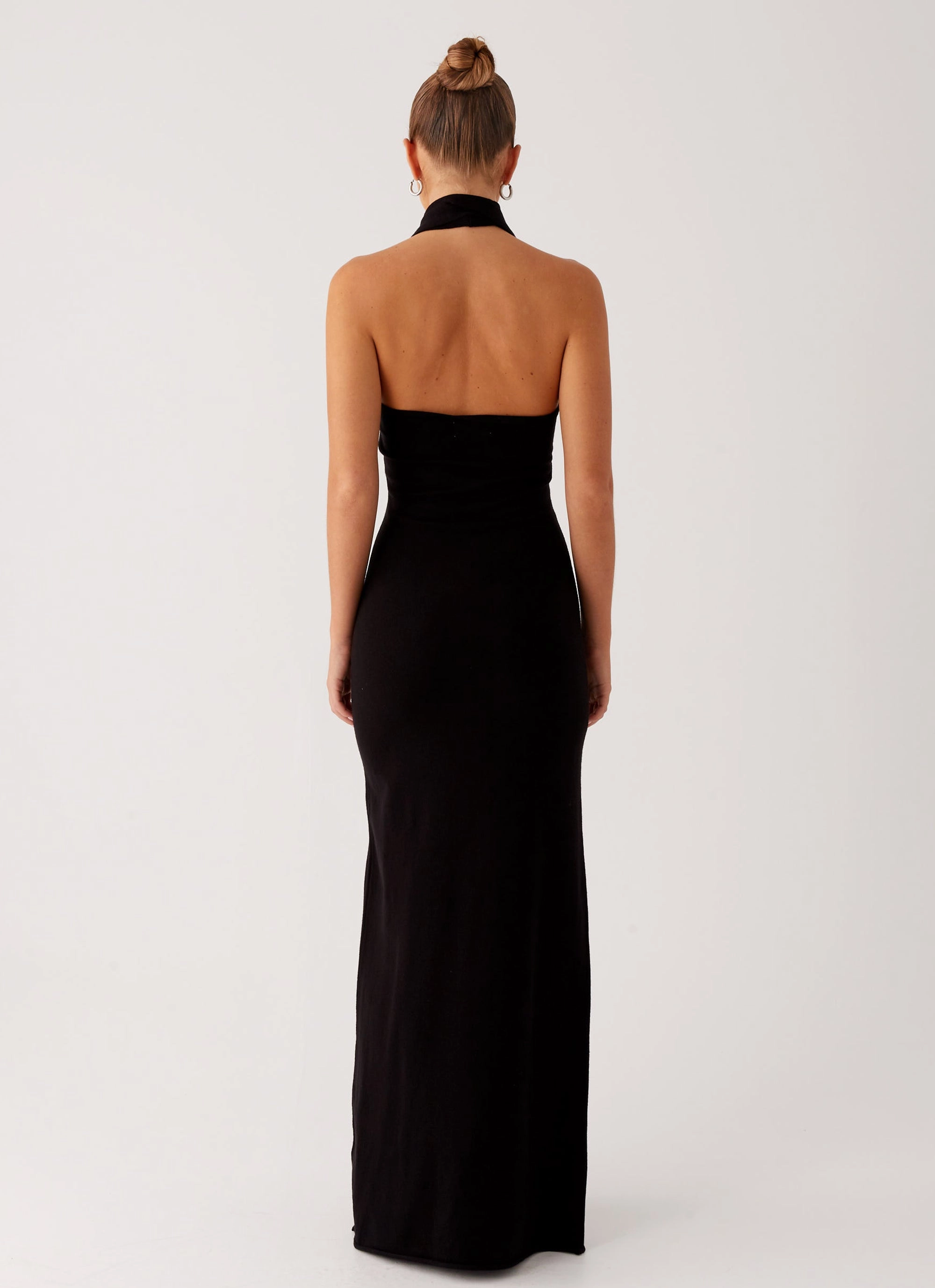 Polished Finish Eddie Knit Maxi Dress - Black