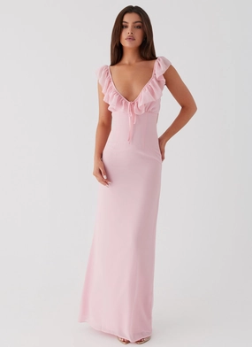 Silvie Maxi Dress - Pink Gentle Stitch Work Friendly
