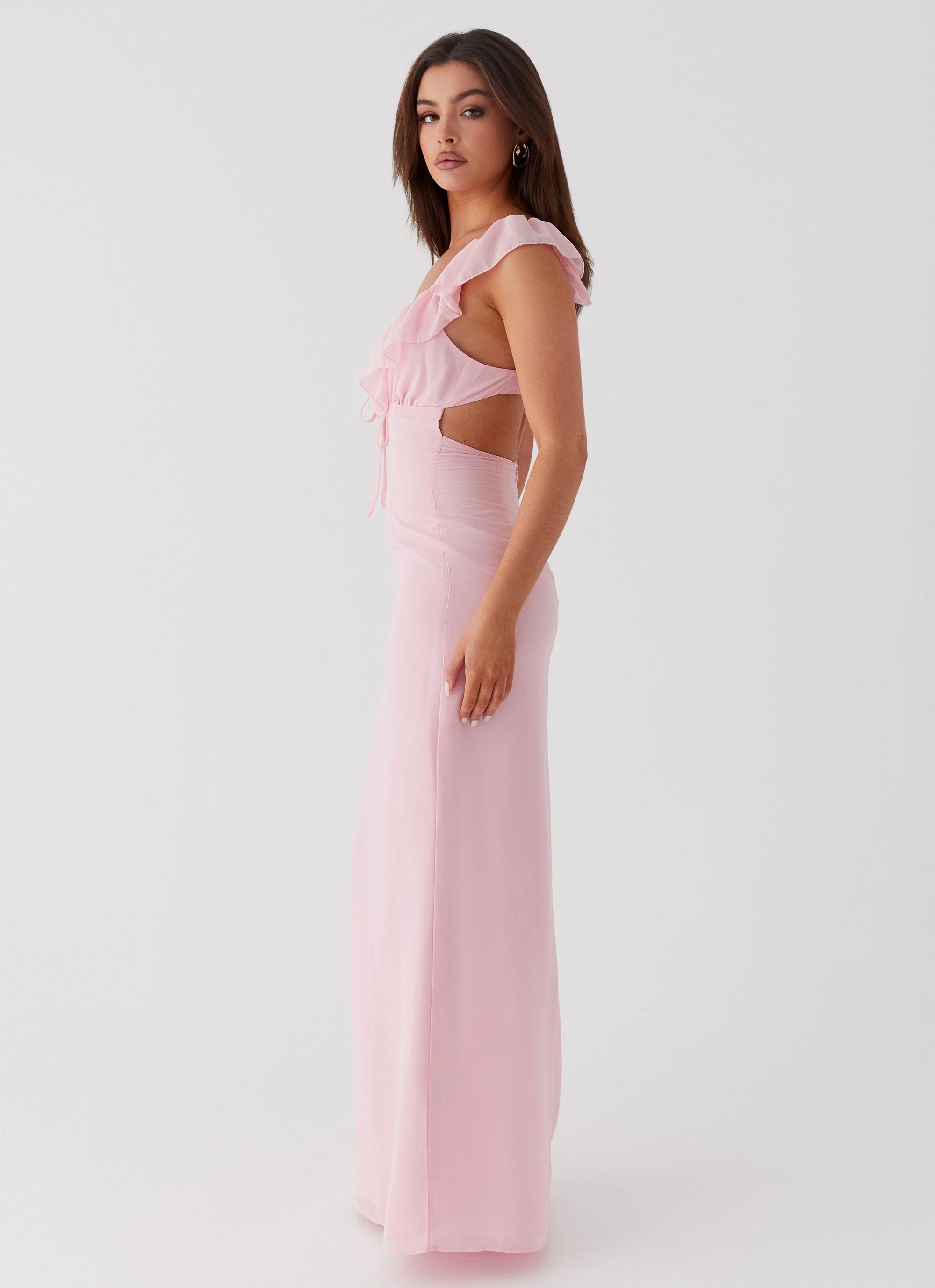 Silvie Maxi Dress - Pink Hidden-Pocket Soft Tones