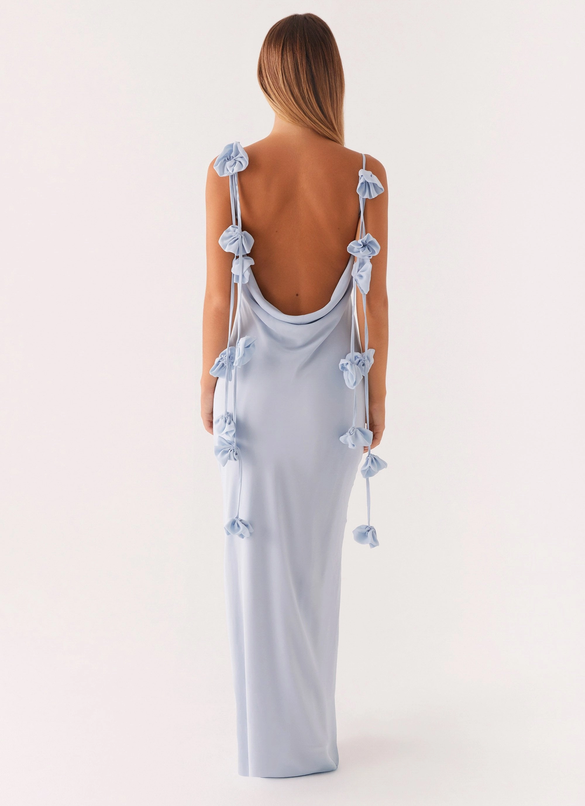 Simona Maxi Dress - Pastel Blue Perfect Design Airy Layer