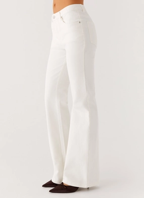 Aldo Bootleg Jeans - White Secure fit FunctionalZipper