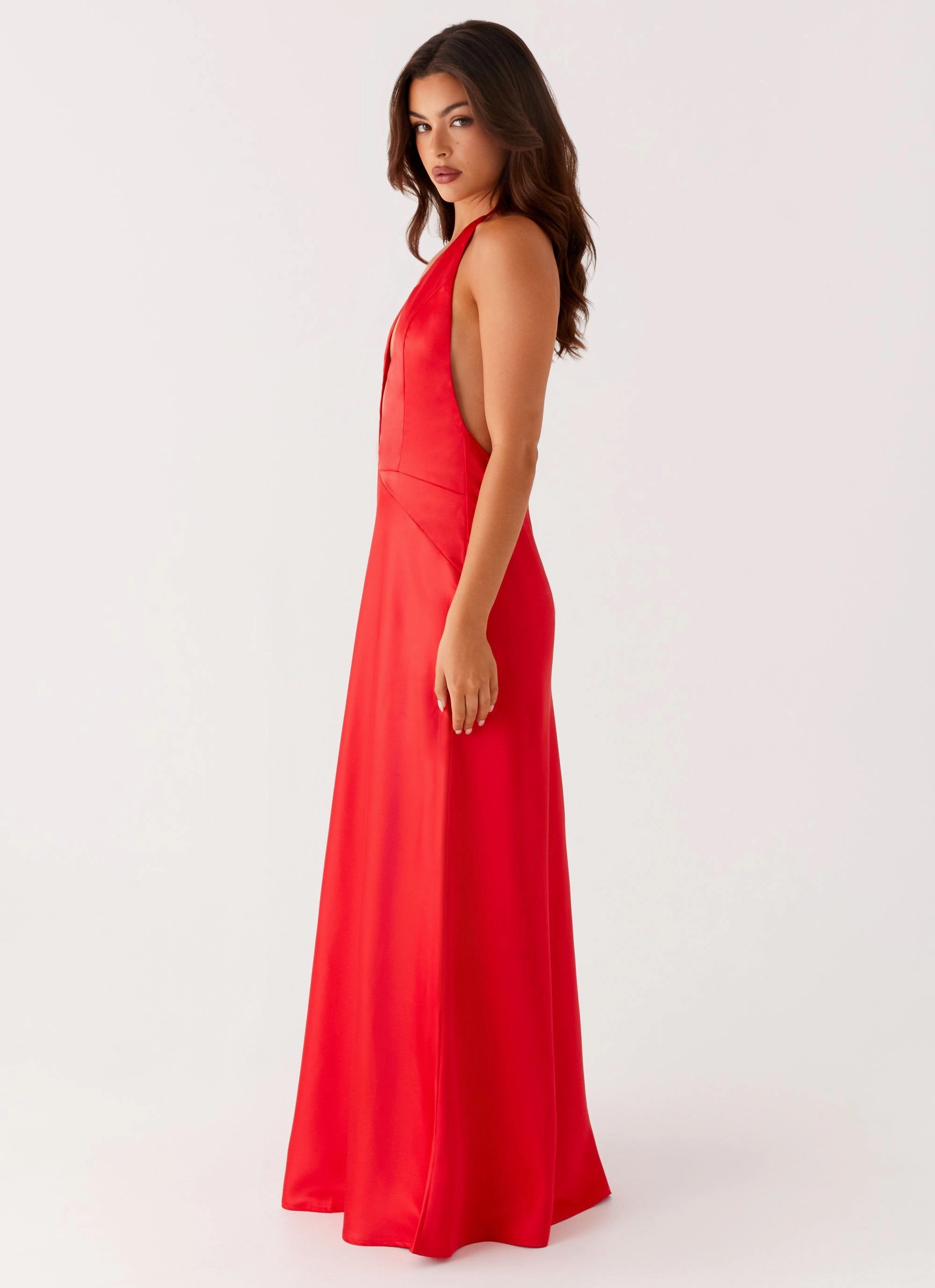 Transitional-Wear Trendy midi dress Idol Maxi Dress - Red