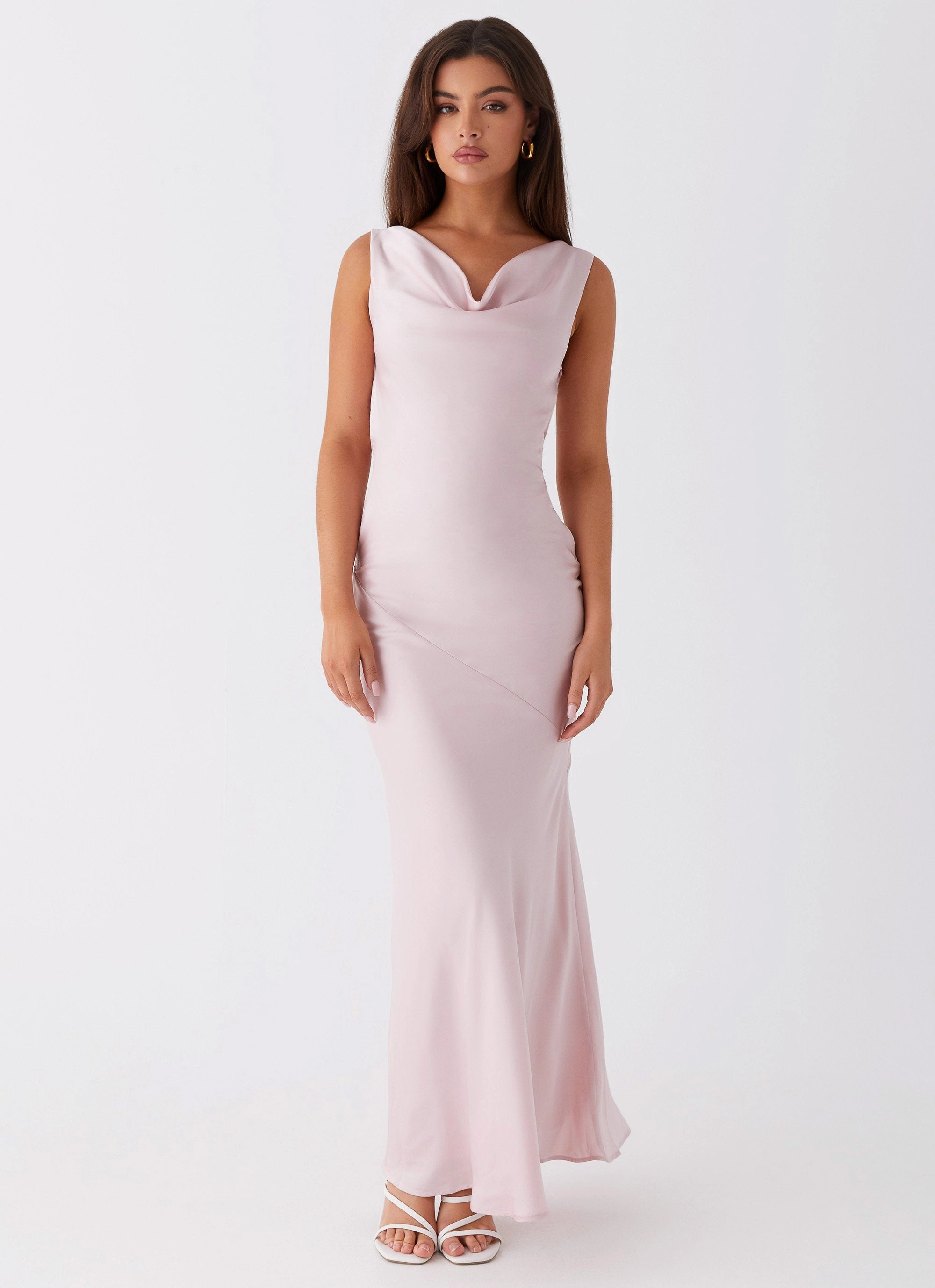 Texture Style Sun-Protective Be Mine Satin Maxi Dress - Mauve Pink
