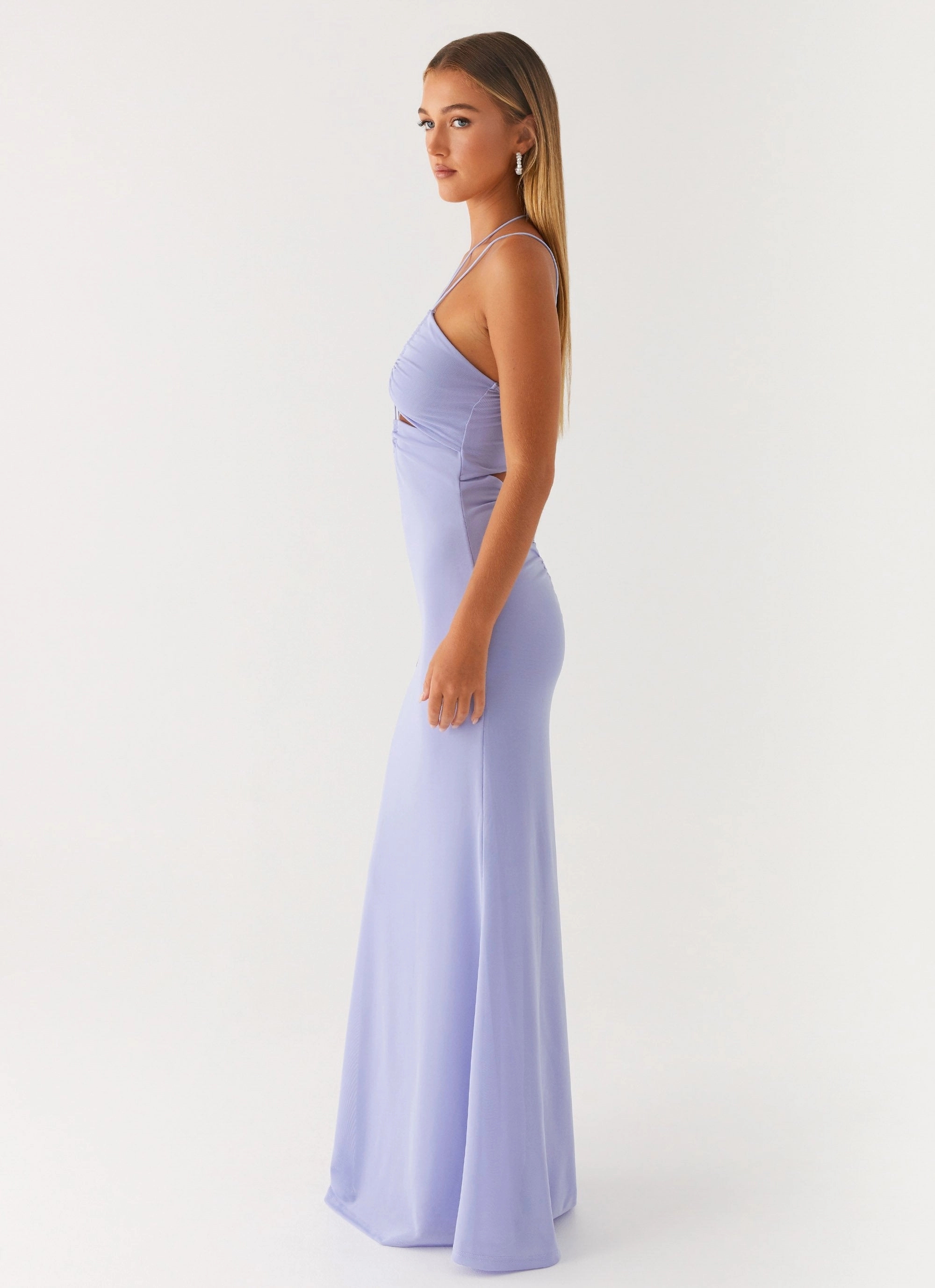 Roberta Maxi Dress - Heather Blue Fresh Palette Fashionable Comfort Wear
