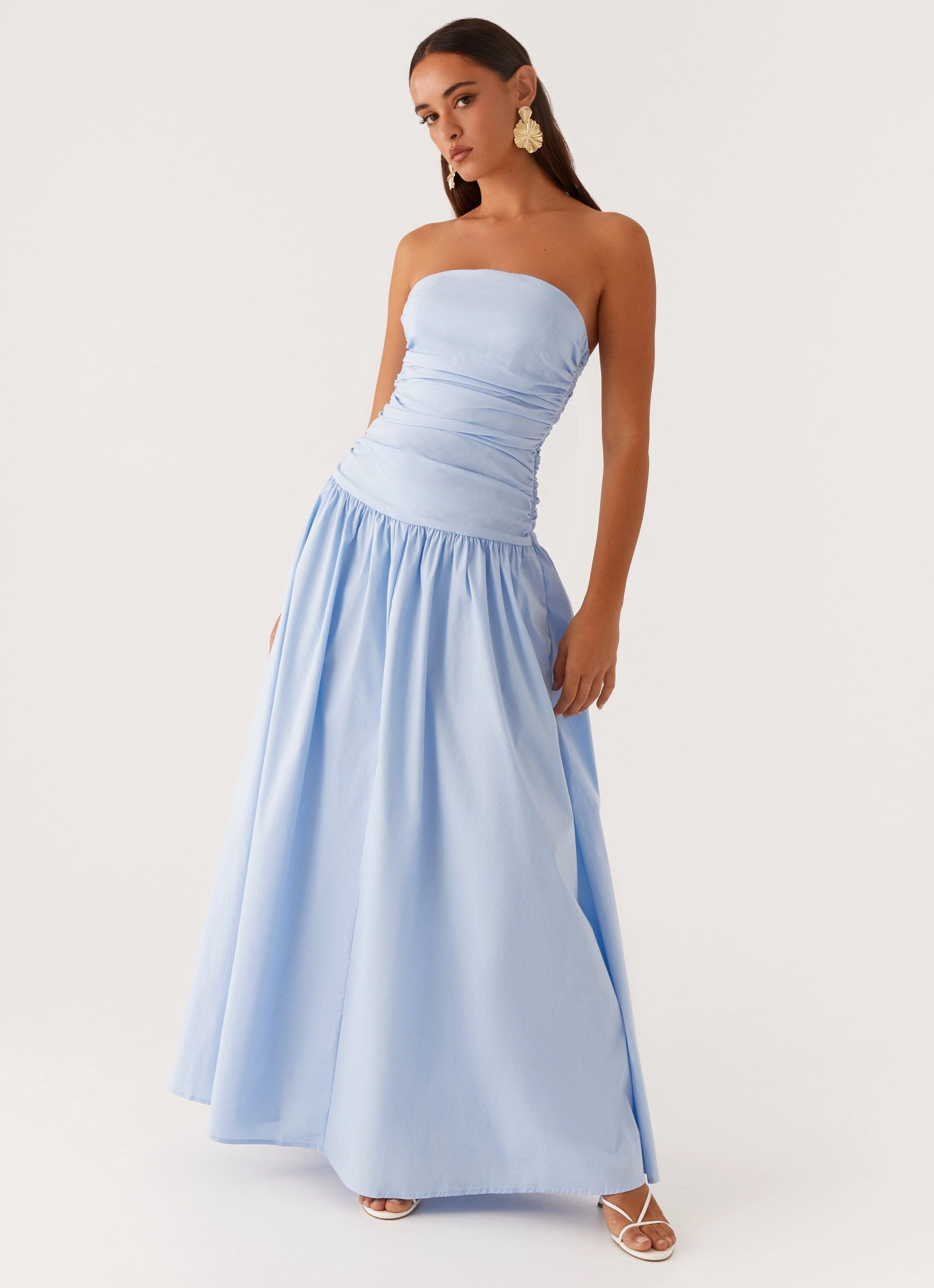 Carmel Maxi Dress - Blue breathable-mesh
