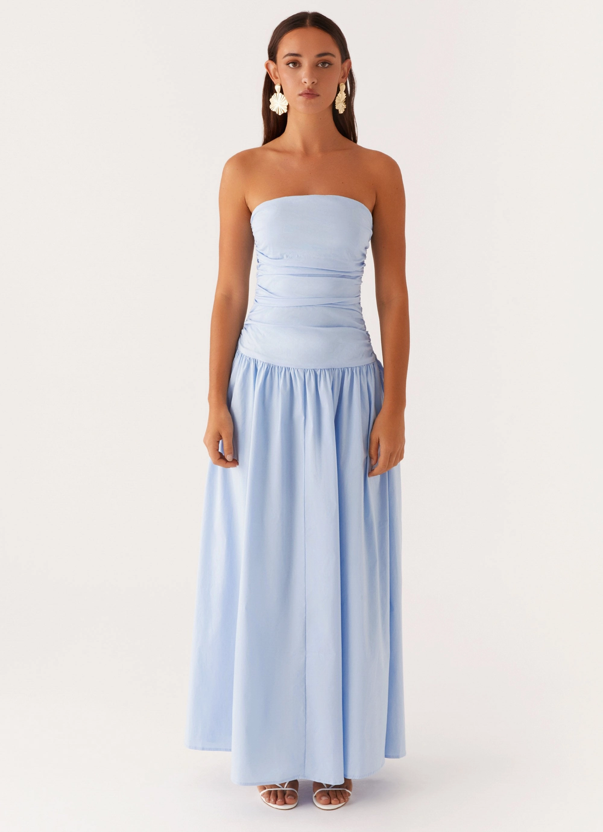 Delicate Lines Romantic date dress Carmel Maxi Dress - Blue