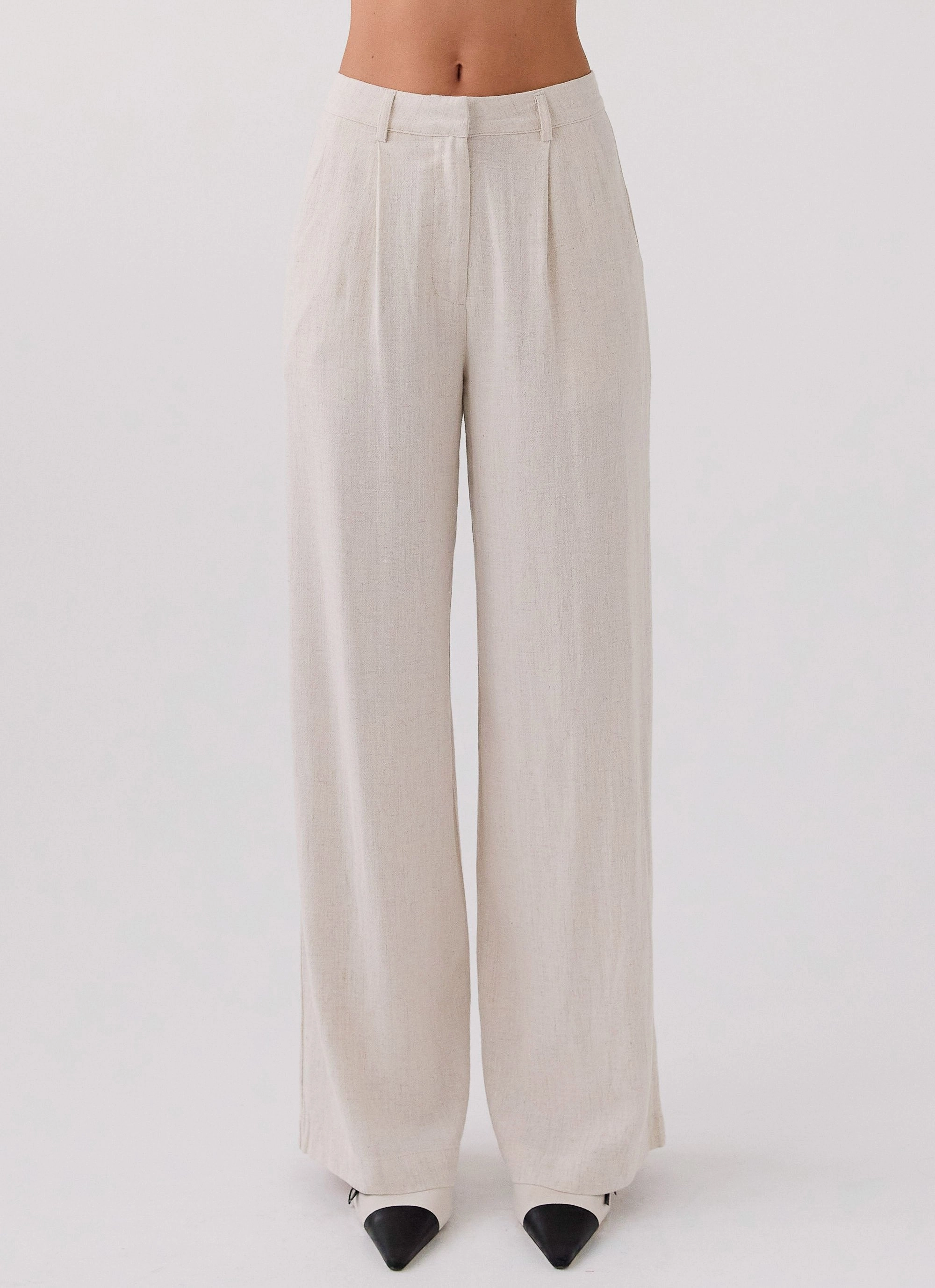 Heatwave Linen Pants - Oatmeal Essential Comfort