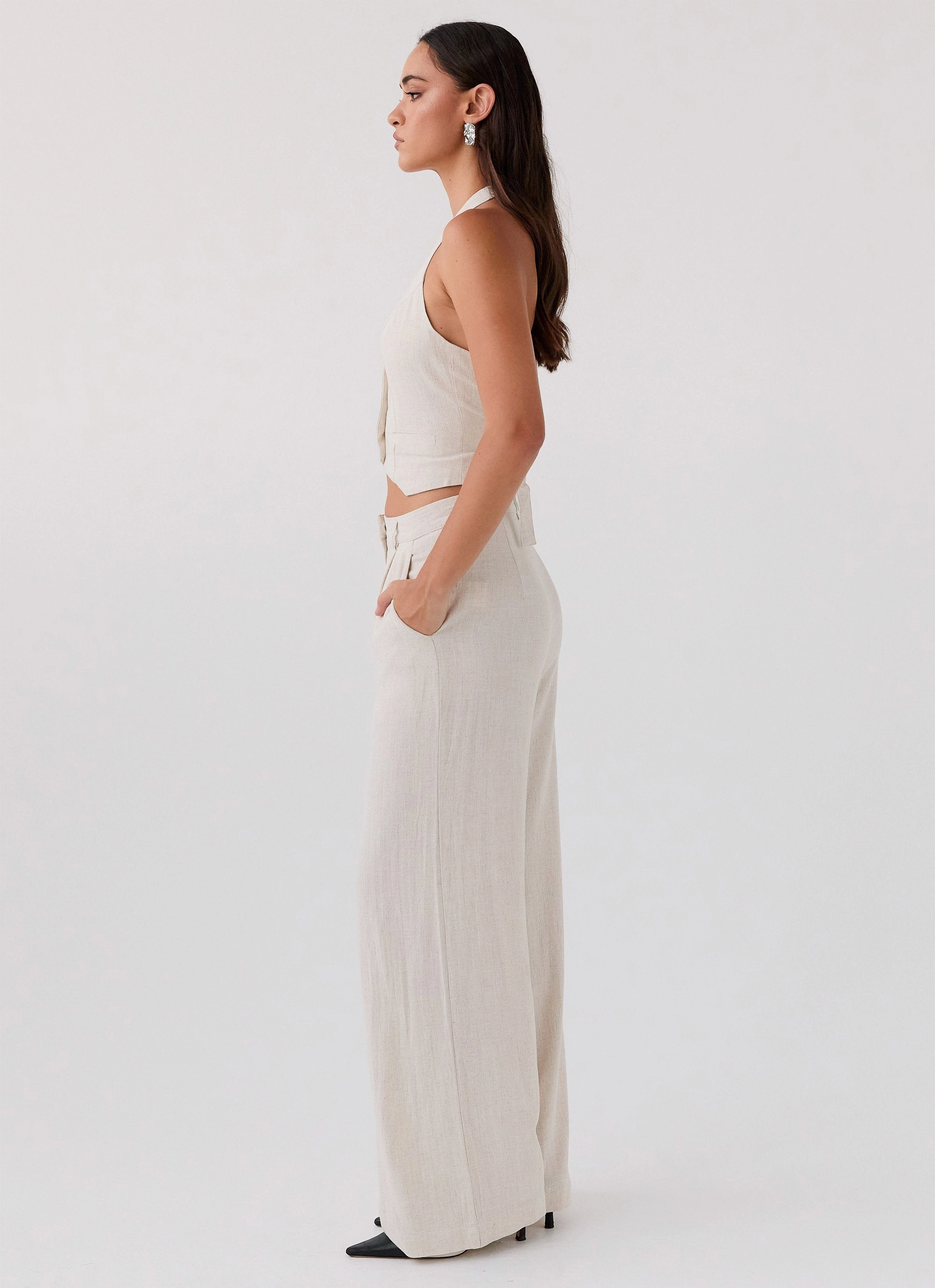 Heatwave Linen Pants - Oatmeal No Frills Fit Smart Fit