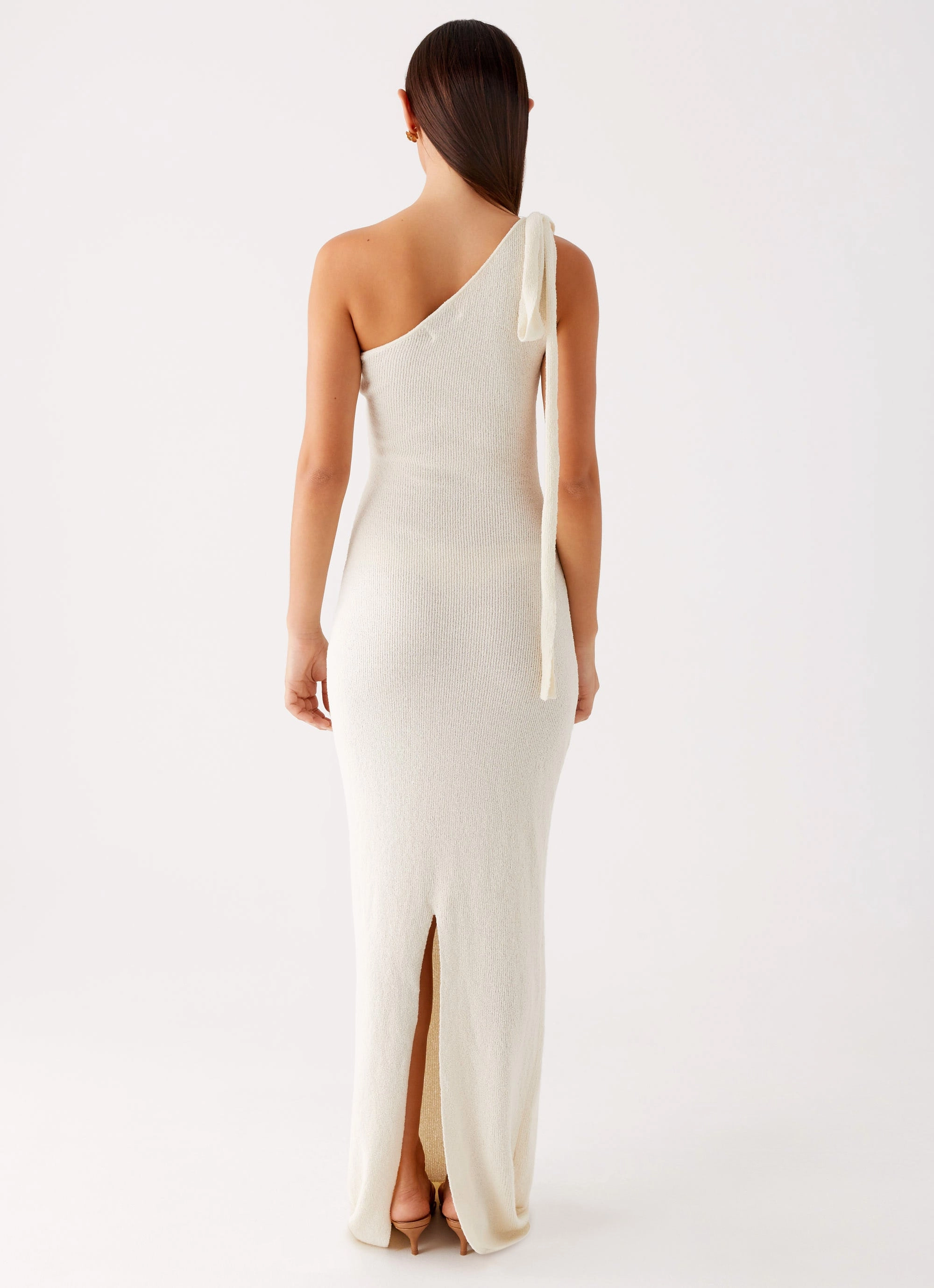 Walk Grace Easton Knit Maxi Dress - White
