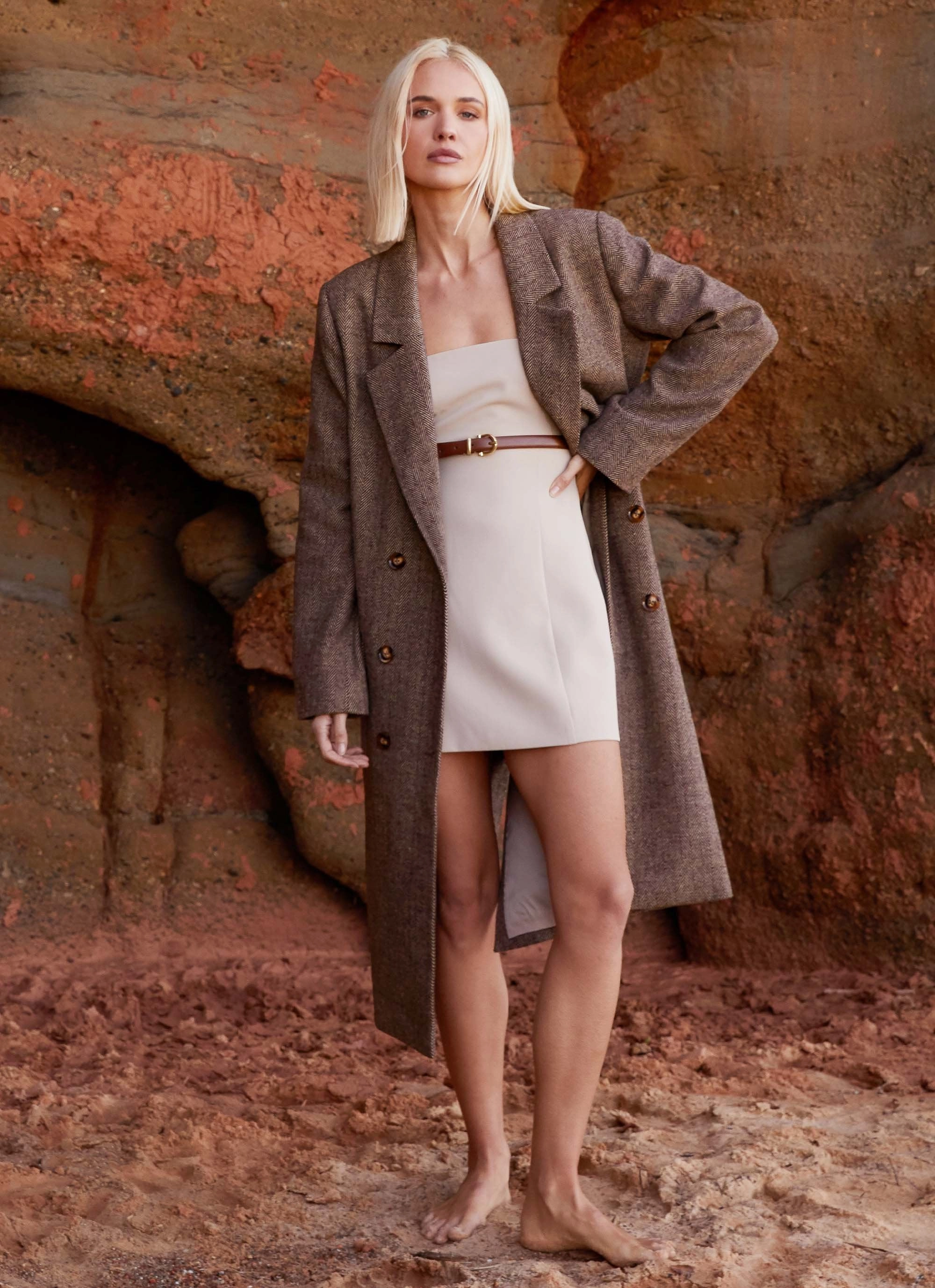 Casual Trend Since Way Back Longline Coat - Brown