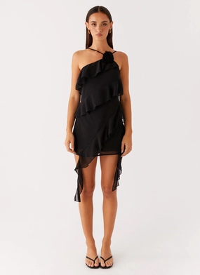 Soft Contour Art-Gallery Sita Mini Dress - Black