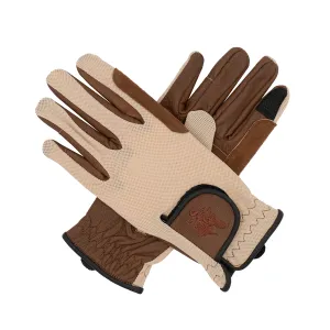Sixteen Cypress Leather & Mesh Riding Gloves