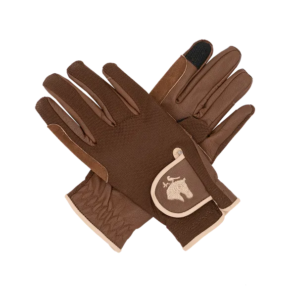 Sixteen Cypress Leather & Mesh Riding Gloves