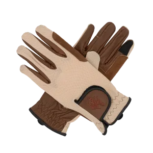 Sixteen Cypress Riding Gloves, Oat & Cognac