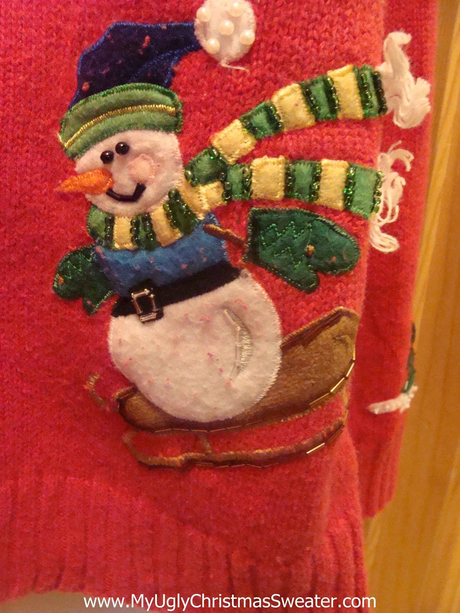 Ski and Snowboarding Snowmen Cheesy Christmas Jumper
