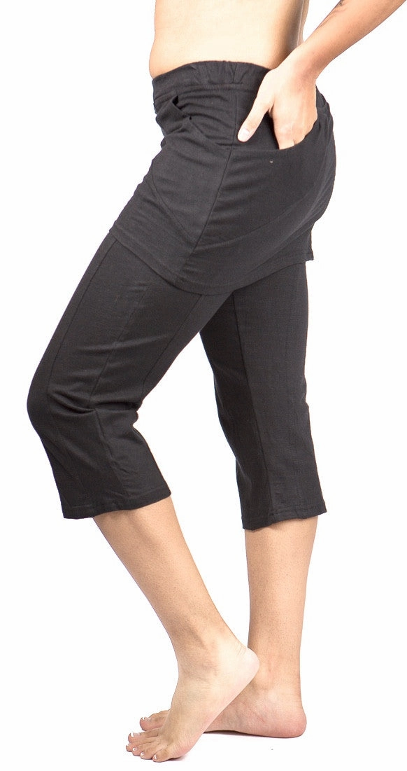 Relaxed Design Skirted Yoga Pants