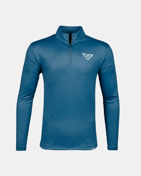 Compact Weave Fabric Tension Balanced Design Slate Blue HyFlyers Quarter Zip