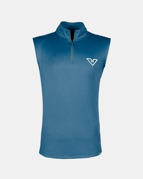 DoubleStitchedSeams BreathableMoistureBarrier Slate Blue HyFlyers Quarter Zip Vest